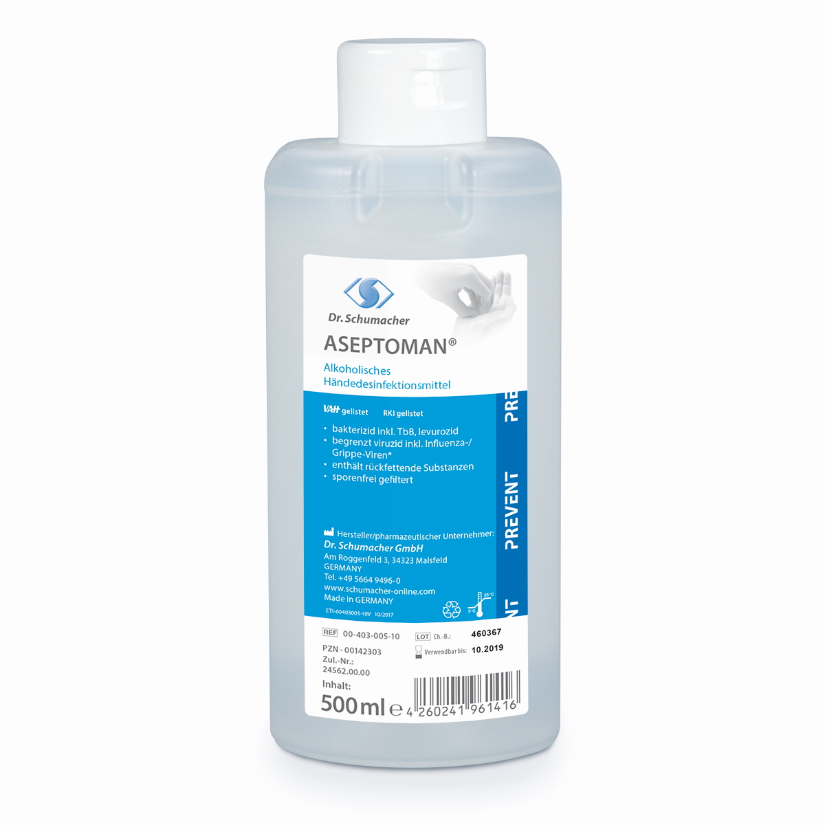 Aseptoman / 500 ml / alk. Handdesinfektion / 20 x 500 ml im Krt.