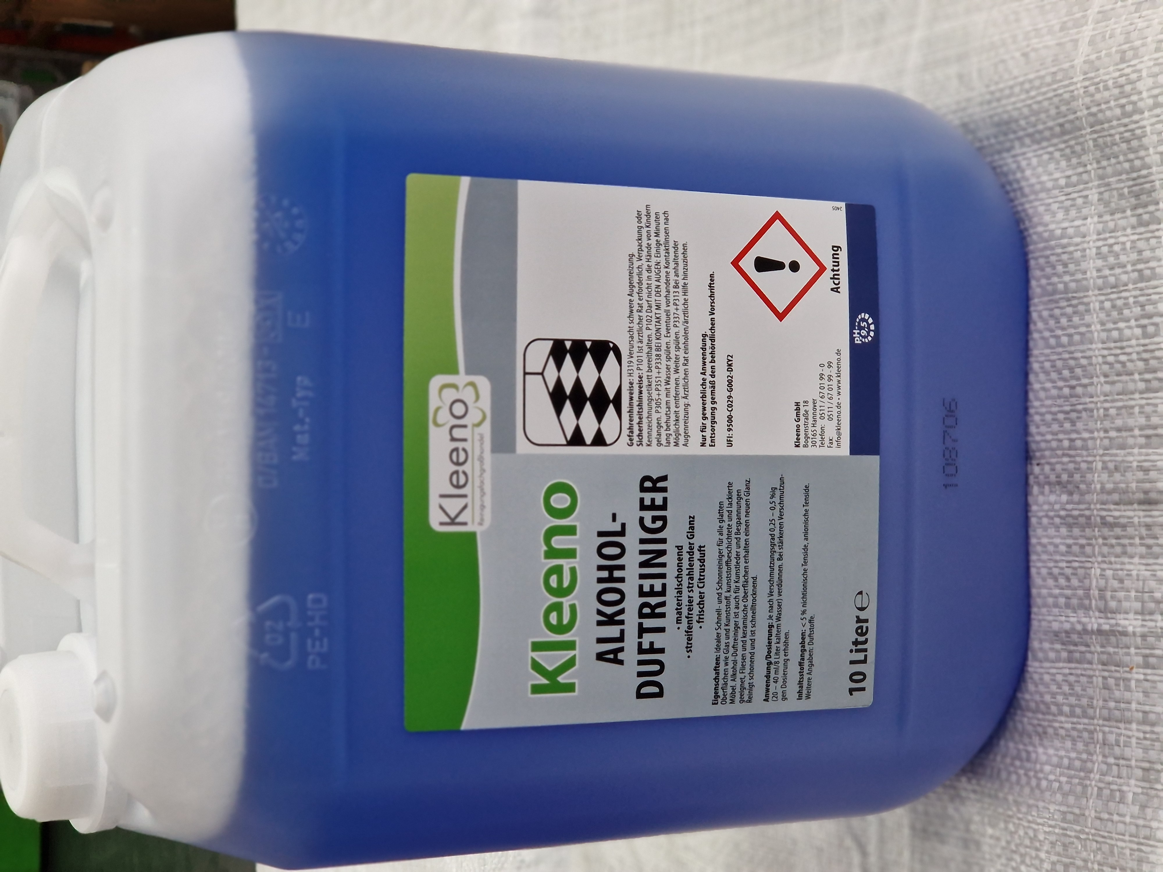 Alkoholduftreiniger / 10 Ltr / blau