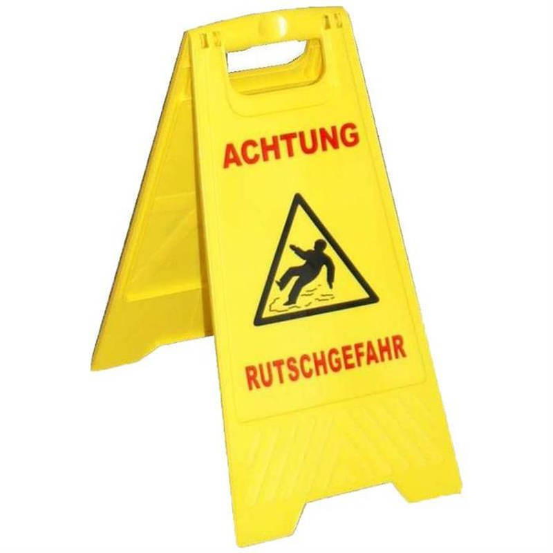 Warnschild "Achtung Rutschgefahr"