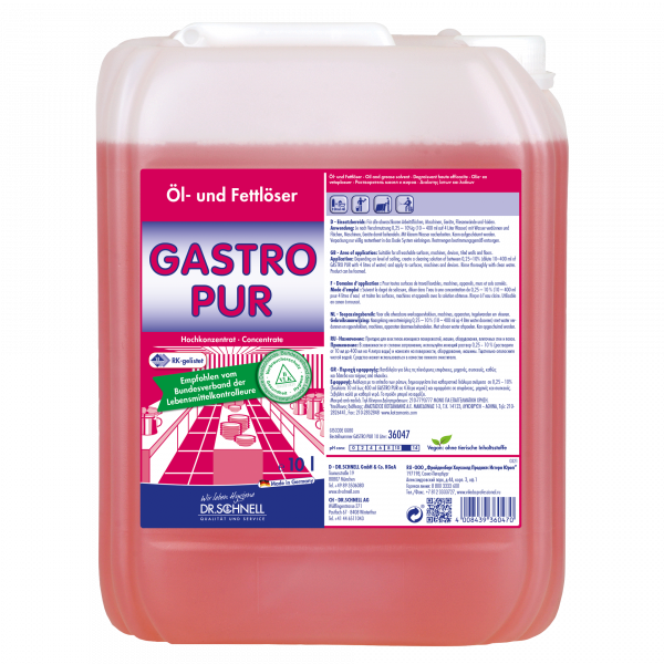 GASTRO PUR / Öl- und Fettlöser / 10 Ltr