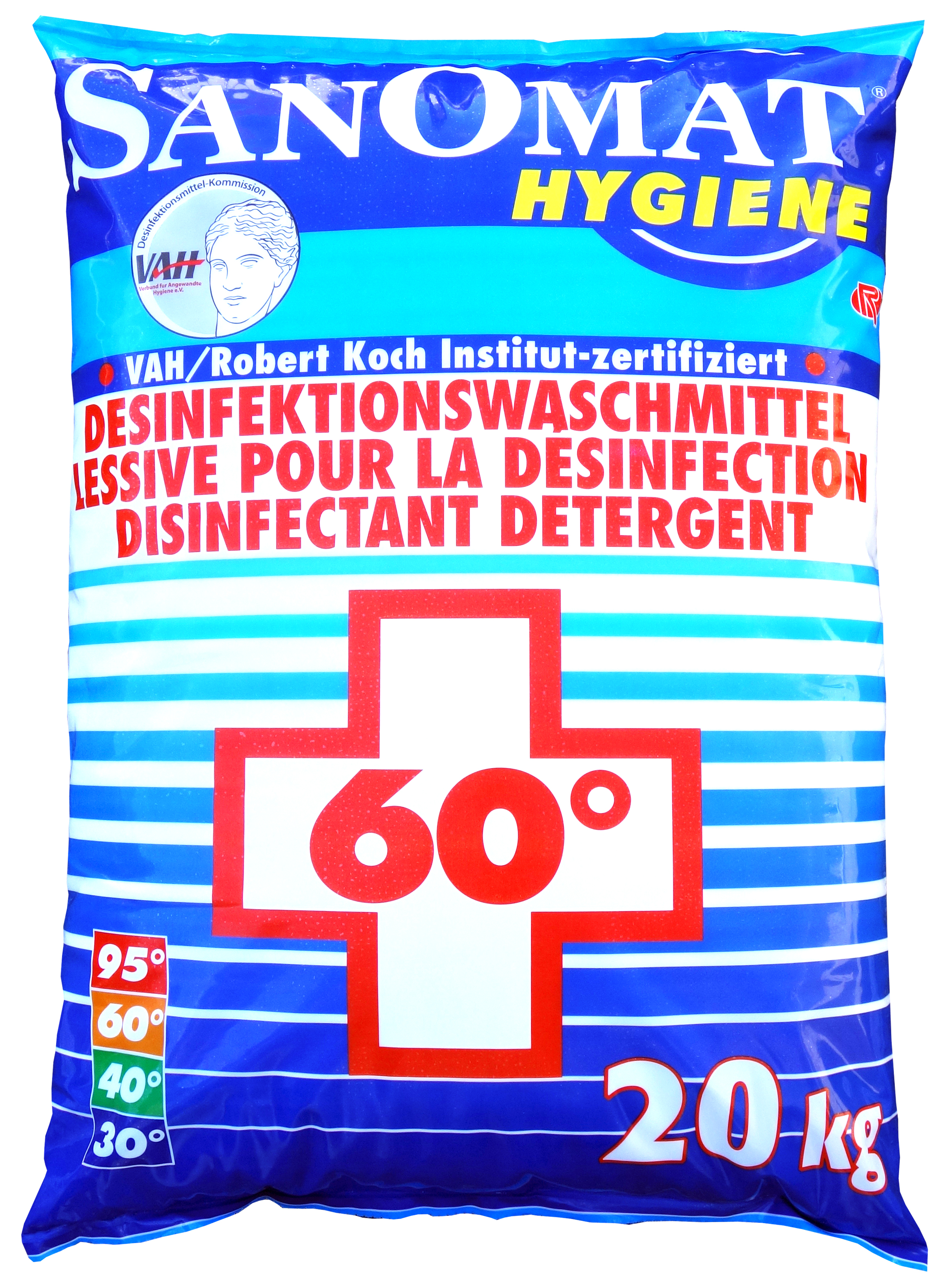 Desinfektionswaschmittel 20KG / Hygienevollwaschmittel / Sanomat