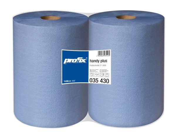 Profix handy plus / Putzrolle blau / 2-lagig / 2 Rll a 1000 Blatt / 38x36 cm