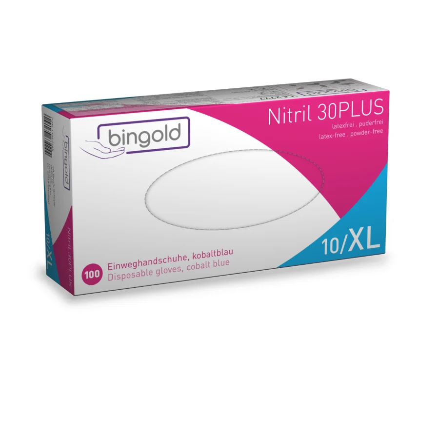 BINGOLD Nitril 30PLUS Einweghandschuh, dunkelblau