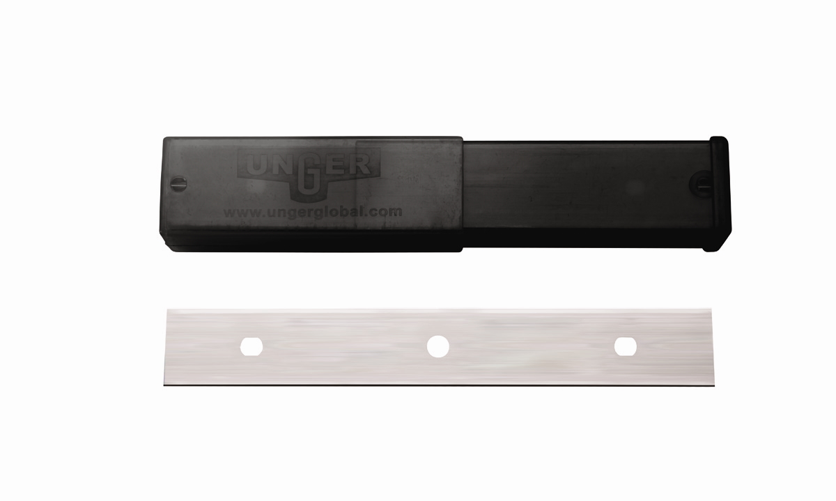 UNGER Premium Glasschaberklingen 15 cm Edelstahl Ersatzklingen 1 Box = 25 Klingen