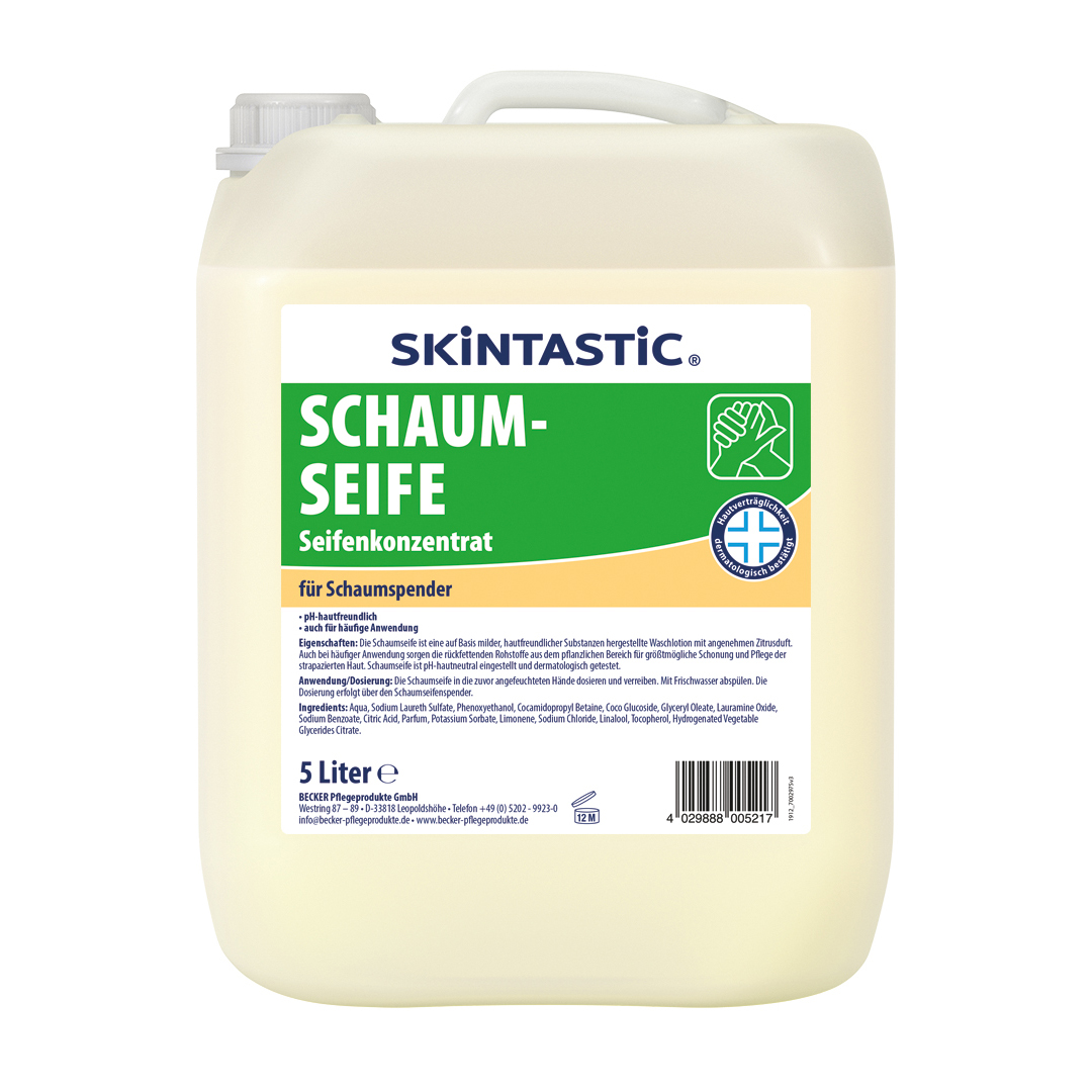 SKINTASTIC® SCHAUMSEIFE Seifenkonzentrat für Schaumspender 5 l Kanister