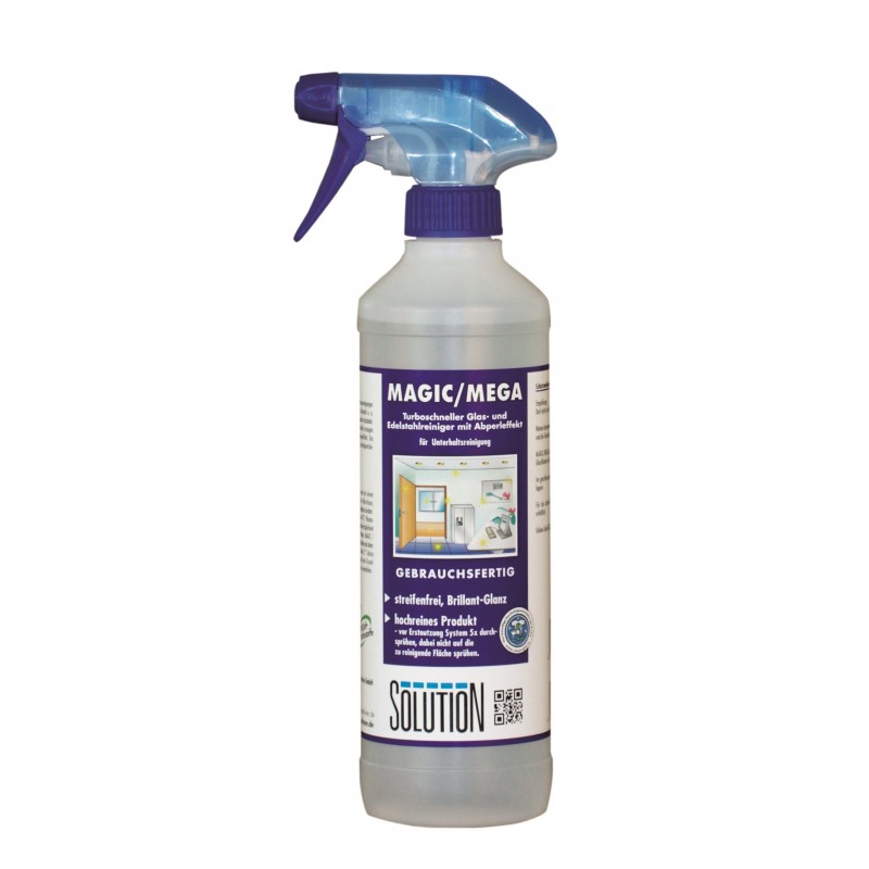 SOLUTION Magic / Mega Edelstahlreiniger & Plexiglasreiniger 500 ml Flasche